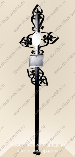 Крест большой черный (витой)